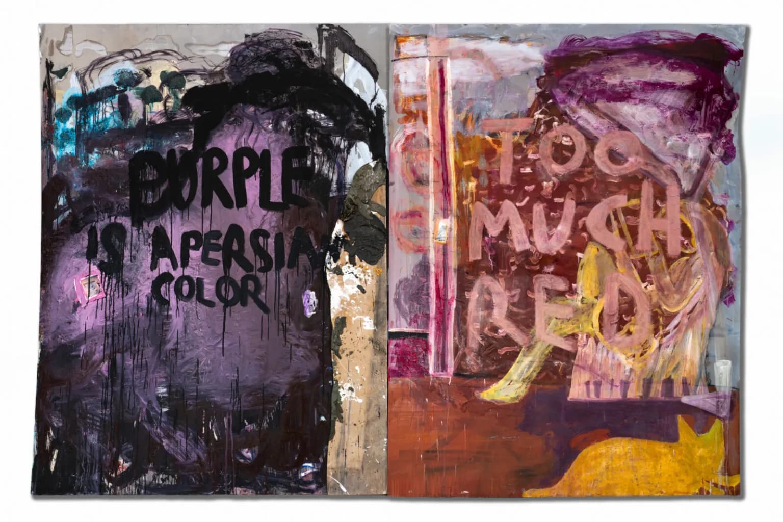 Large-scale mixed-media work on metal by Alexander Aburanem